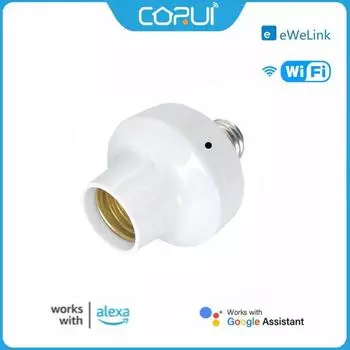 Ewelink Smart Wifi E27 Light Socket App Control для светодиодной лампы, адаптера, держателя, работает с Alexa Google Home AC90-250V