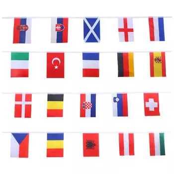 - Евро-2024 Ручной флаг, размахивающий рукой, ручной мини-флаг, декор для футбольного мероприятия 20X28cm