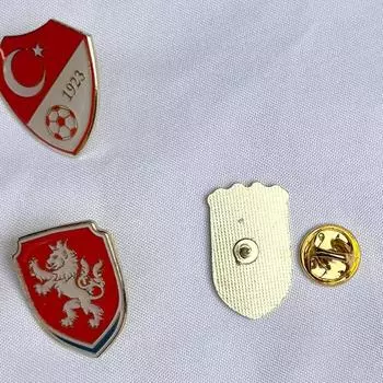 Евро-2024, топ 24, значок, подарок для болельщиков, брошь, повязка на руку, эмблема команды, сувенир, маленькое подарочное украшение