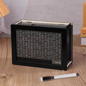 Евро Черная многоразовая копилка со счетчиком денег Копилка своими руками Сберегательная копилка Поделки Дом Для Помогает Привычке Экономить