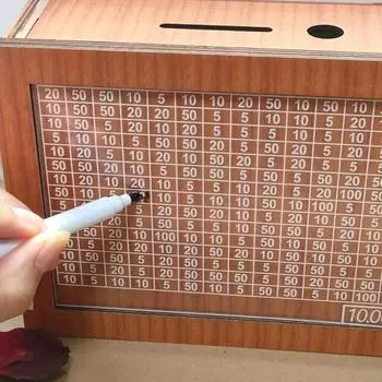 Евро доллар копилка ручной работы деревянный денежный сейф копилка с деньгами цели цифры для детей взрослые подарки