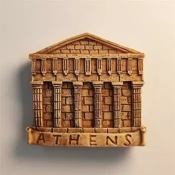 Европа Греция Акрополь 3D Стереоскопические Туристические Сувениры Смола Живопись Украшение для дома Магниты на холодильник