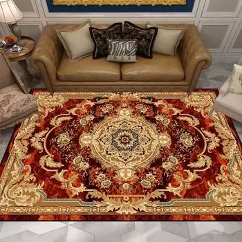 Европа и Америка Роскошный красный ковер Гостиная Диван Журнальные столики Ковер Пушистый Мягкий Спальня Гостиная Ковры Моющиеся Коврик Для Двери На Веранду 60x90cm door mat