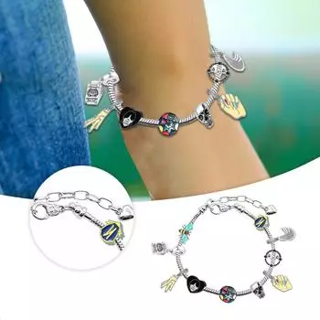 Европа и Соединенные Штаты Браслет Металл Мультфильм Ювелирные Изделия One Size серебряный