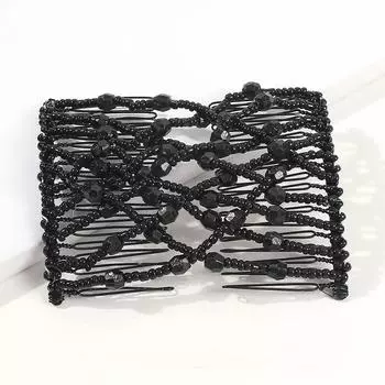 Европа и Соединенные Штаты креативная эластичная расческа с ленивой шарообразной головкой, постоянно меняющиеся укладочные аксессуары для волос, модная волшебная расческа. чёрный