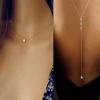 Европа и Соединенные Штаты Невеста Простая Задняя Цепочка Ожерелье Цепочка Для Тела Изысканные Элегантные Женщины Универсальные Украшения Style2