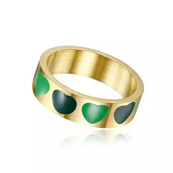 Европа и Соединенные Штаты Простая мода Love Drops Титановое кольцо Тенденция темперамента Женское кольцо из нержавеющей стали на указательный палец Ювелирные изделия. 6