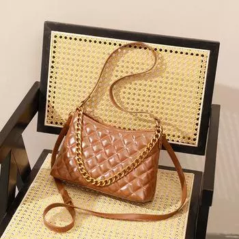 Европа и США Осенне-зимняя сумка-подмышка с цепочкой в ромбовидную клетку Женская цветная универсальная сумка через плечо для ежедневных поездок