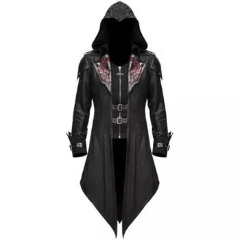 Европа и США средневековое косплей пальто Хэллоуин ретро сращивание куртка L чёрный