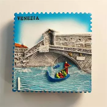 Европа Италия Венеция 3D Стереоскопические Туристические Сувениры Полимерная роспись Декорация дом Магниты на холодильник