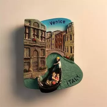 Европа Италия Венеция 3D Стереоскопические Туристические сувениры Полимерная живопись Декорация для дома Магниты на холодильник