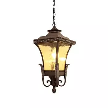 Европа Наружный подвесной светильник Ретро Сад Балкон Подвесной светильник Отель Ресторан Декоративное освещение Кабинет Вилла Бра Двор Luminaria Without E27 bulb коричневый
