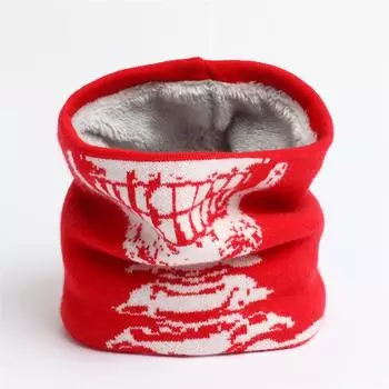 Европа Объединенная Бандана Женская Мужская Мода Принт Черепа Кольцо на Шею Шарф Зимний Теплый Маска для Лица Флисовая Усиленная Муфта One Size