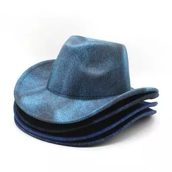 Европейская, американская и западная ковбойская шляпа осенне-зимняя загнутая джазовая шляпа мужская и женская ковбойская шляпа M56-58cm