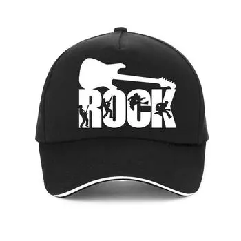 Европейская бейсболка унисекс ROCK с надписью и принтом для любителя гитары, шляпа для папы, унисекс и женская кепка, уличная солнцезащитная шляпа, шляпы Snapback