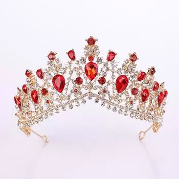 Европейская хрустальная свадебная корона в стиле барокко, атмосферный свадебный головной убор со стразами, свадебные аксессуары для фотостудии, украшение для невесты