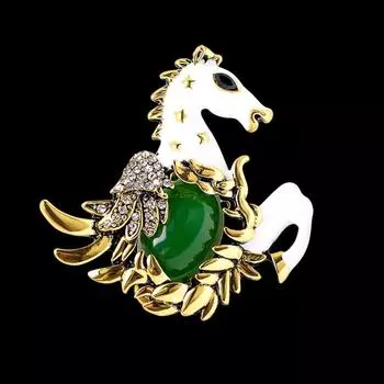 Европейская и американская брошь «Пегас», усыпанная бриллиантами, персонализированная брошь, роскошная и стильная брошь, аксессуары для булавок для воротника костюма