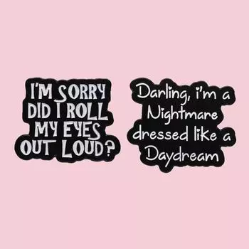 Европейская и американская черно-белая брошь «My Love Daydream» — модный универсальный аксессуар XZ9018