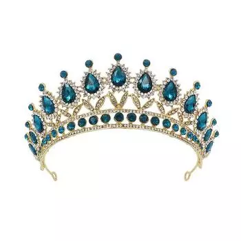 Европейская и американская корона невесты в стиле барокко, бриллиантовая корона принцессы в форме капли, головной убор на день рождения, аксессуары для свадебного платья
