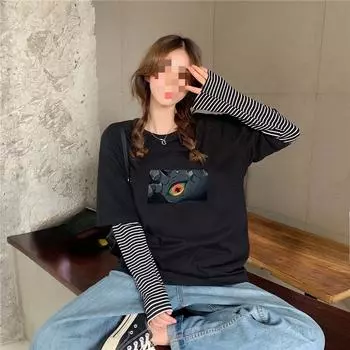 Европейская и американская летняя футболка Harajuku Y2K в стиле ретро и уличной моды в стиле аниме S белый