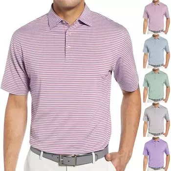 Европейская и американская летняя новая мужская рубашка с короткими рукавами и футболкой XL фиолетовый