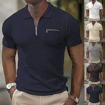 Европейская и американская летняя новая мужская рубашка с короткими рукавами и футболкой L бежевый