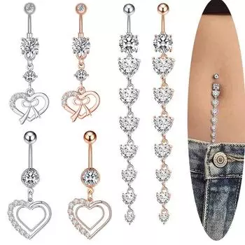 Европейская и американская микро-инкрустация вермикулитом, бабочка, струящееся кольцо для пупка, кольцо для человеческого прокола, пряжка для пупка, ювелирные изделия