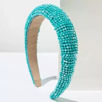 Европейская и американская мода Барочный кристалл с бисером Обмотанная повязка на голову Аксессуары для волос Женщины