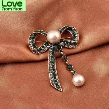 Европейская и американская мода броши High-End атмосфера бант булавка пальто пальто популярная декоративная брошь