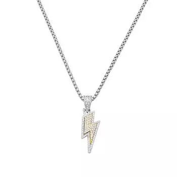 Европейская и американская мода двухцветное ожерелье с молнией модный унисекс подарок хип-хоп персональный X5X6 B-1pcs