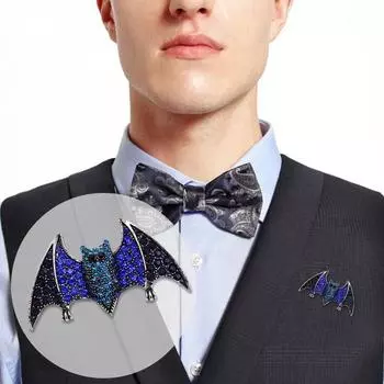 Европейская и американская мода мультяшное животное горный хрусталь брошь летучая мышь горный хрусталь сплав брошь аксессуары