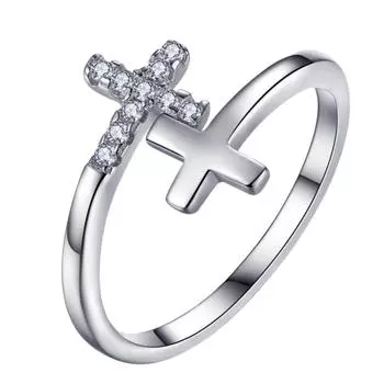 Европейская и американская мода, открывающееся кольцо с микроинкрустацией вермикулитом