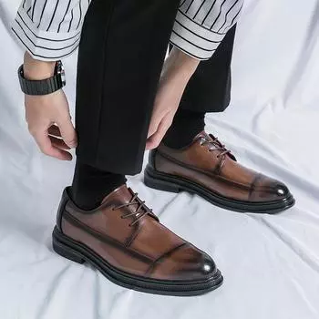Европейская и американская мода ретро стиль деловые туфли кожаные туфли, начало лета новые универсальные повседневные туфли 38