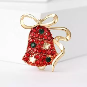 Европейская и американская мода рождественская брошь-колокольчик простой темпераментный высококачественный цветок на грудь красный