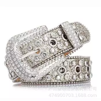 Европейская и американская мода стразы ремень женский широкий декоративный заклепки женский ремень универсальный панк джинсы с пряжкой 105 золотой