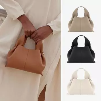 Европейская и американская мода сумки Cloud, французская ниша, универсальная однотонная женская сумка через плечо, популярные квадратные сумки-ведра для женщин S белый