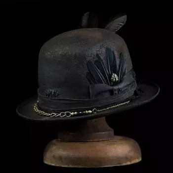 Европейская и американская мода универсальная шерстяная шляпа-цилиндр с бантом и тесьмой-котелок One size