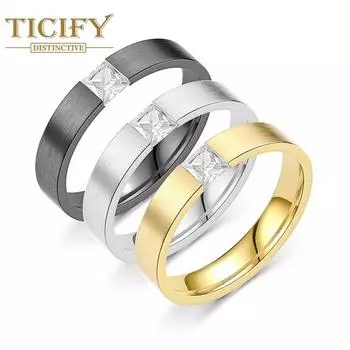 Европейская и американская мода, женское кольцо из титановой стали с вермикулитом и простым темпераментом, пары javascript: 6 серебряный