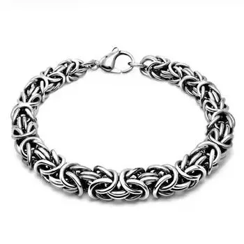 Европейская и американская модная мужская цепь-фонарь из нержавеющей стали ручной работы, блокирующееся открывающееся кольцо, одинарное кольцо, аксессуары 6.0mm*18cm