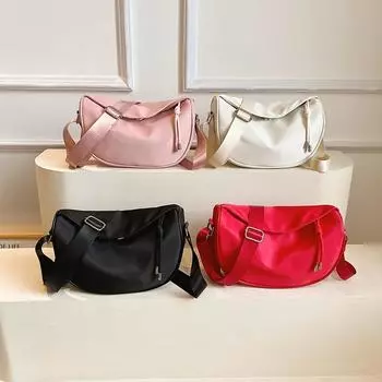 Европейская и американская модная сумка для отдыха, сумка через плечо, новинка лета 2023, мягкая простая женская сумка из искусственной кожи на одно плечо белый