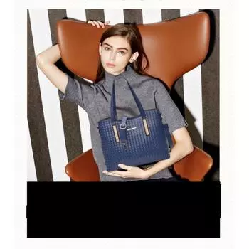 Европейская и американская модная тканая сумка, комплект из трех предметов, женская портативная сумка через плечо на одно плечо one size красный