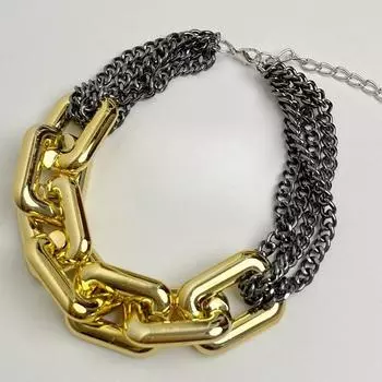 Европейская и американская нерегулярная волнистая толстая цепочка минималистская гладкая ключичная цепочка золотой