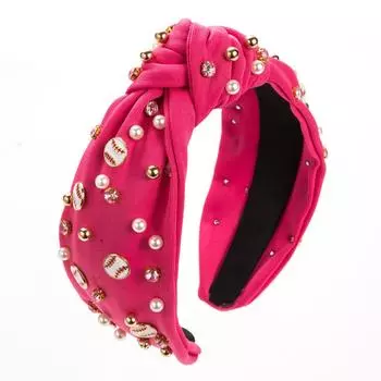 Европейская и американская новая бейсбольная жемчужная декоративная повязка на голову модная ретро широкая тканевая повязка для волос аксессуары для волос