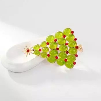 Европейская и американская новая брошь в виде рождественской елки, атмосферный корсаж, ретро, высококачественные антисветовые ювелирные аксессуары, брошь жёлтый