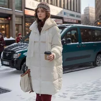 Европейская и американская одежда из хлопка средней и длинной длины, женская осенне-зимняя мода, иностранный темперамент, суперкрасивое пальто S фиолетовый