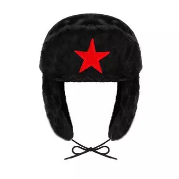 Европейская и американская осенне-зимняя мужская и женская черная теплая защитная шапка Lei Feng OneSize чёрный