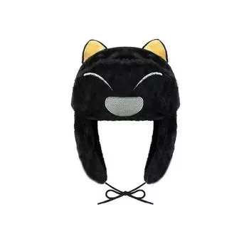 Европейская и американская осенне-зимняя мужская и женская черная теплая защитная шапка Lei Feng OneSize чёрный