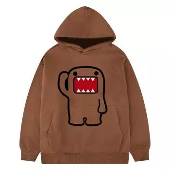 Европейская и американская осенне-зимняя свободная и модная мужская и женская толстовка с капюшоном и карманом Y2K S коричневый
