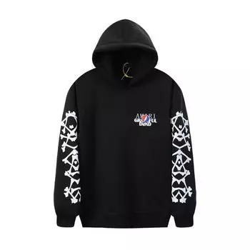 Европейская и американская осенне-зимняя толстовка High Street с капюшоном Dead Bones, свитер с капюшоном и скелетом с принтом букв M