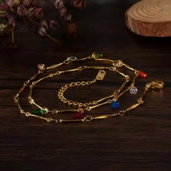 Европейская и американская персонализированная цепочка на ключицу с кисточкой и кристаллами